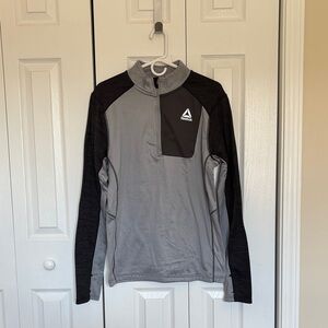 Reebok Black and Gray Athletic Pullover